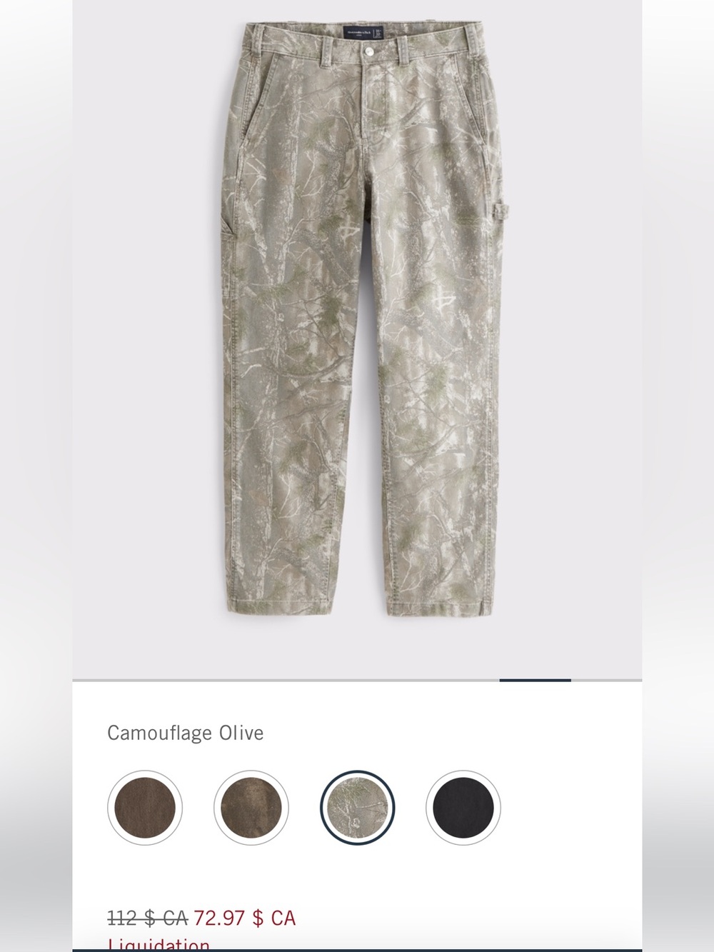 Abercrombie Camouflage Men’s Pants